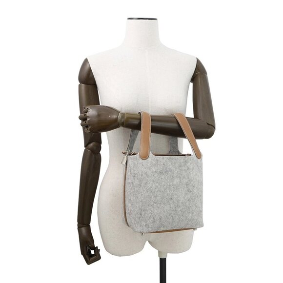 HERMES Picotin Lock Size PM Felt Grease Pale/Gold - Picture 4 of 12